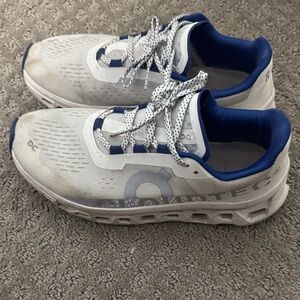 On Cloud Running White and Blue Women’s Monster Shoes